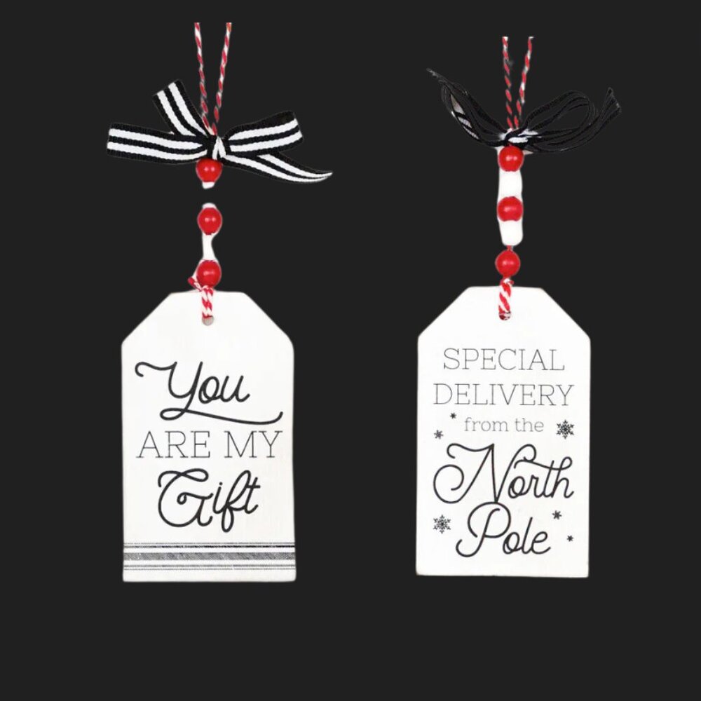 Wooden Gift Tag Ornaments